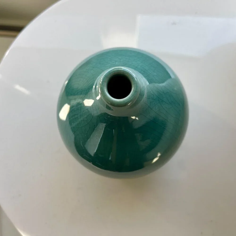 [NWT] WestElm Teardrop Ceramicist Vase, Emerald