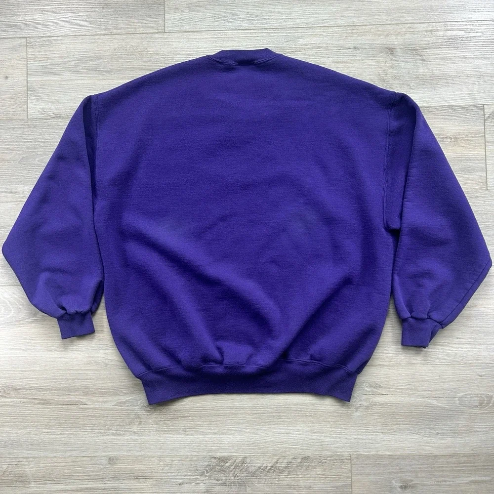 Vintage LSU Tigers Sweatshirt A|S Sports 2XL Purple Embroidered Crewneck 90s