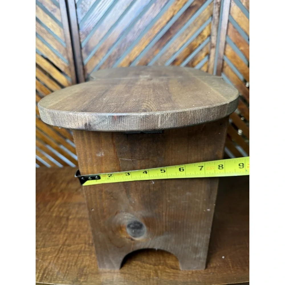Cottage Core Homemade Wooden Heart Shaped Stool/Foot Stool / Seat with Storage