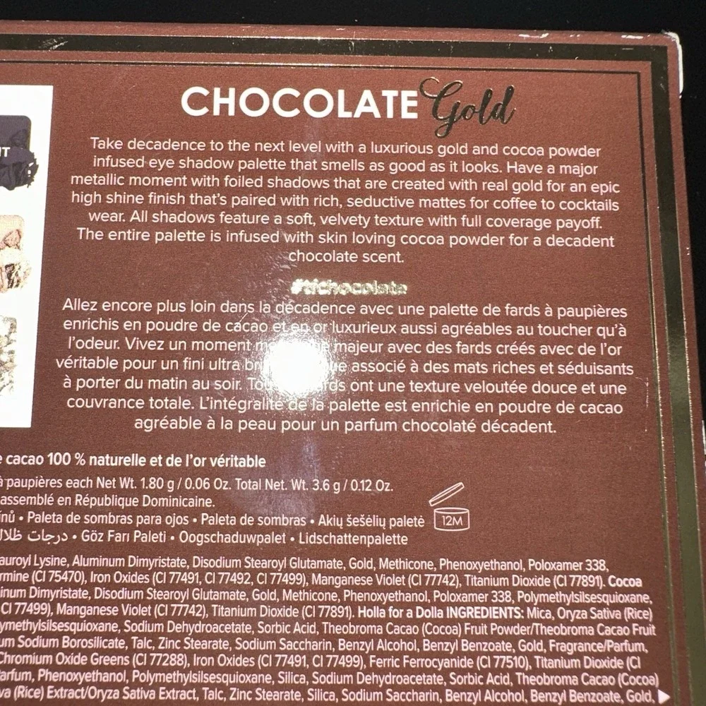 Too Faced Chocolate Gold Metallic & Matte Eyeshadow Palette Discontinued NIB HTF