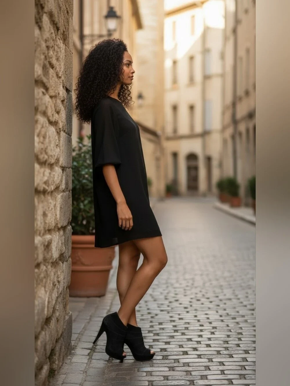 Women's Black Peep-Toe High Heel Ankle Booties