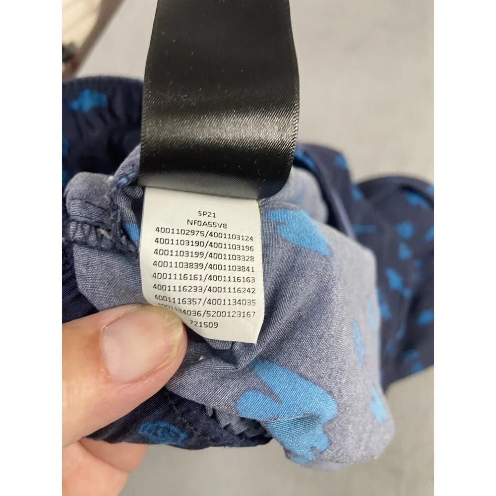 The North Face Shorts Men Large Blue Woods Print Class V Pull-On Nylon Hike Belt