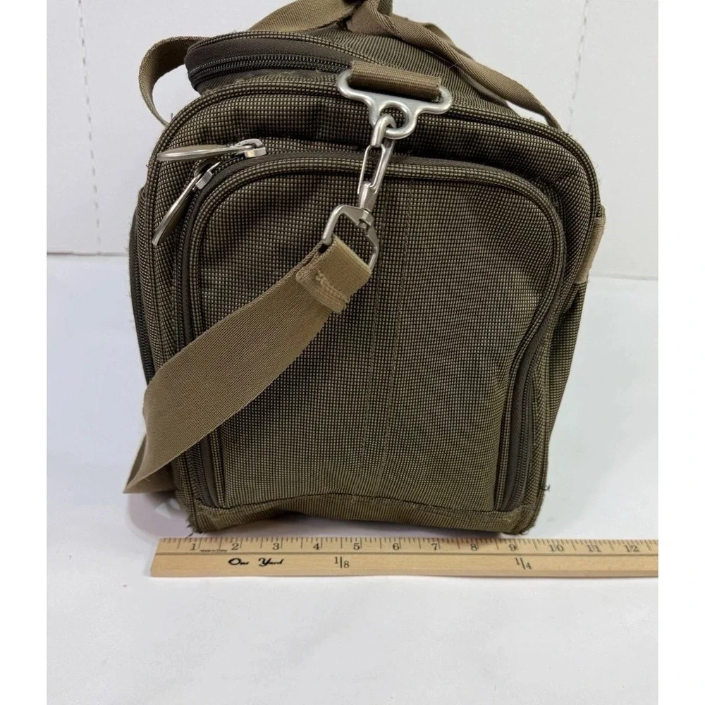 Vtg Eddie Bauer Skyway Luggage Weekend Bag Carry On Olive Green Shoulder Strap