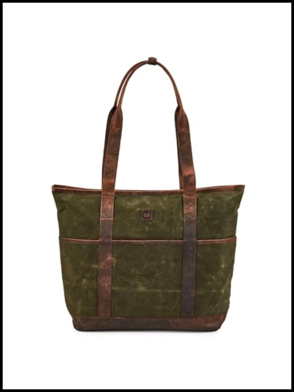 Large Canvas & Leather Tote Bag for Women Work Office Teacher