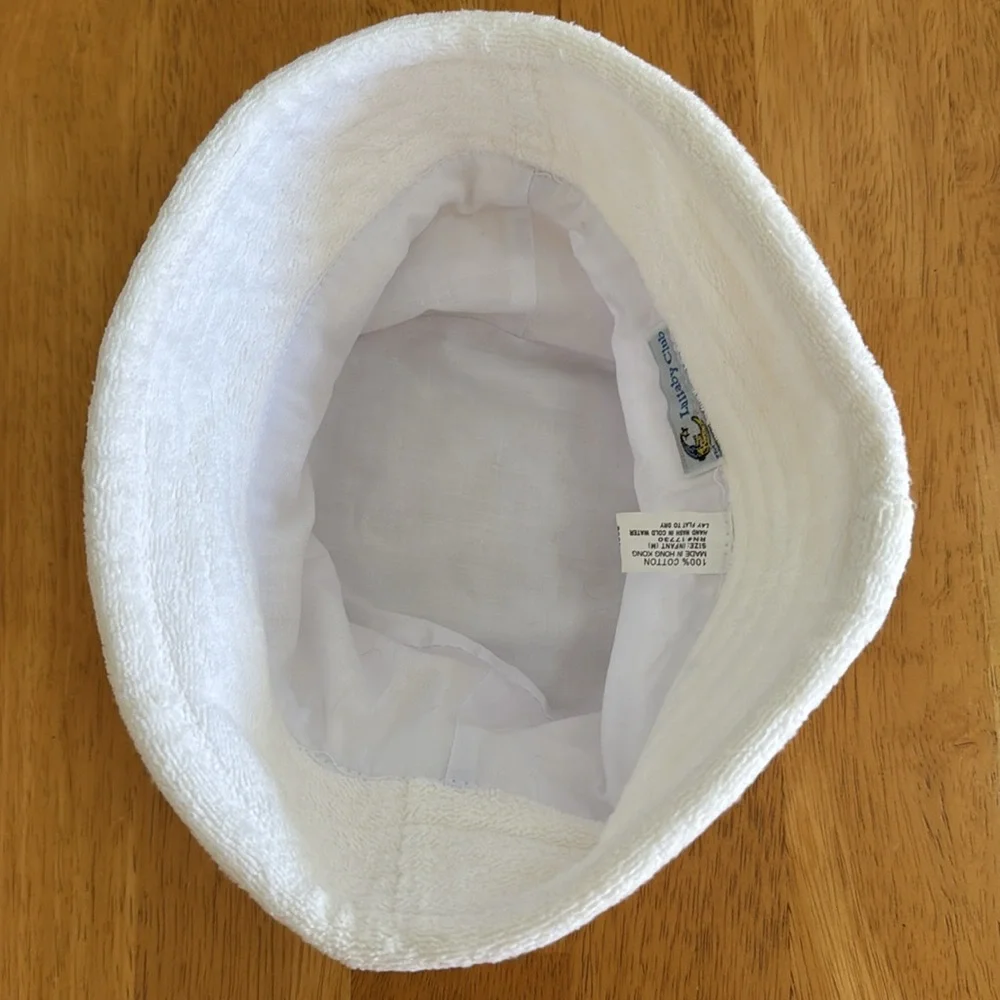 Vintage White Floral Infant Sun Hat Girl Size Medium