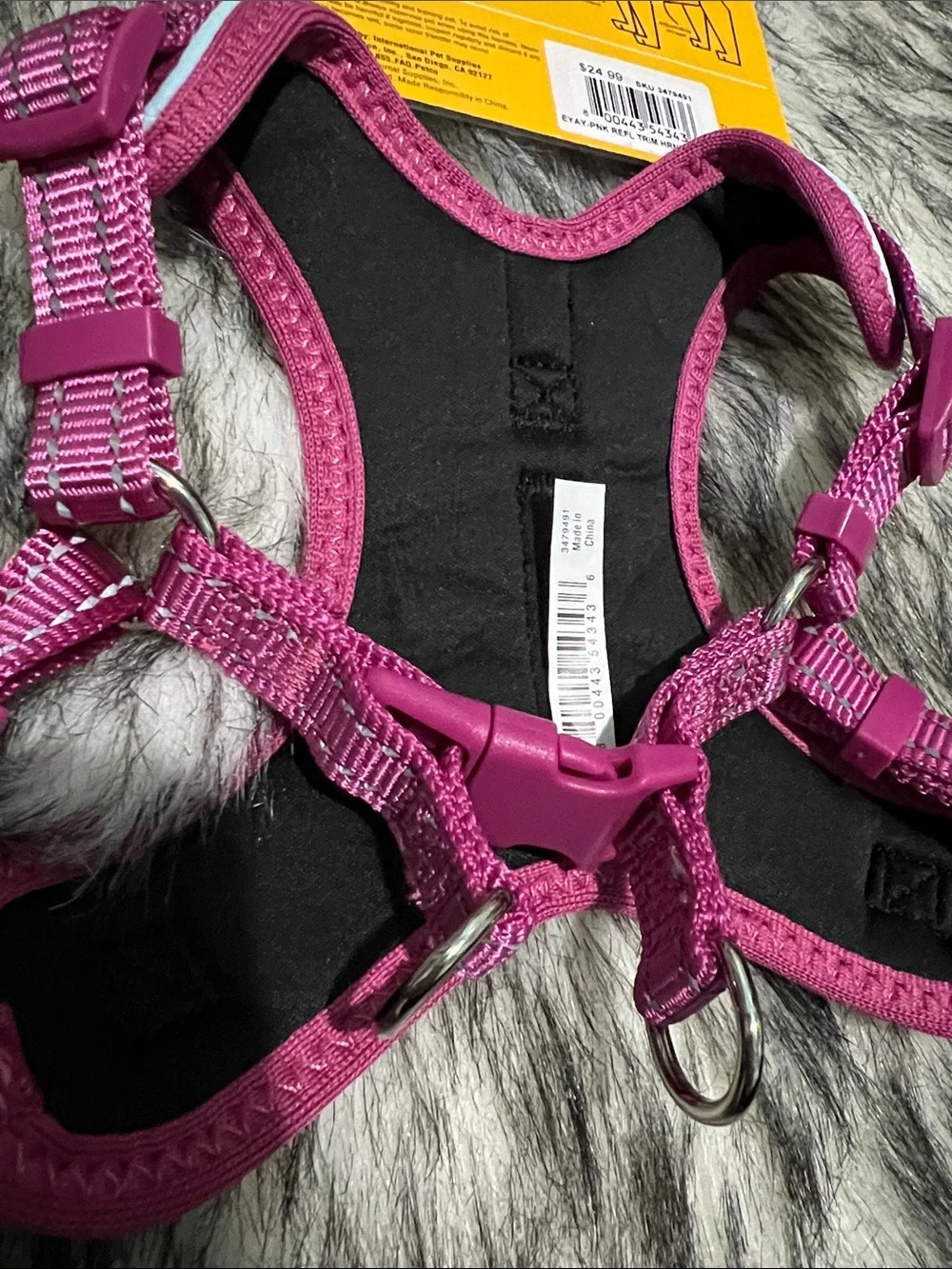 Embrace the Pace Reflective D-Ring Dog Harness Magenta XS/S NWT