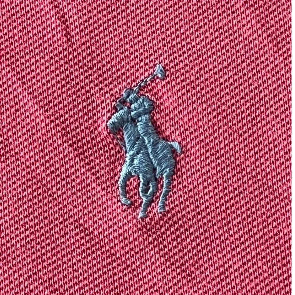 Polo Ralph Lauren Mens Classic Fit Pink Cotton Mesh Polo Shirt XL Blue Pony Logo