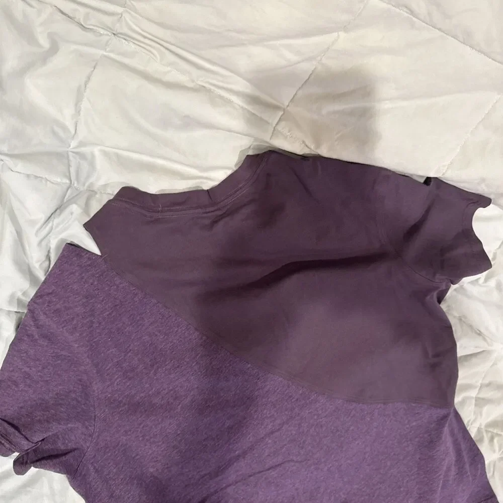 Lululemon Short Sleeve Shirt Purple Size 4 Size S/M