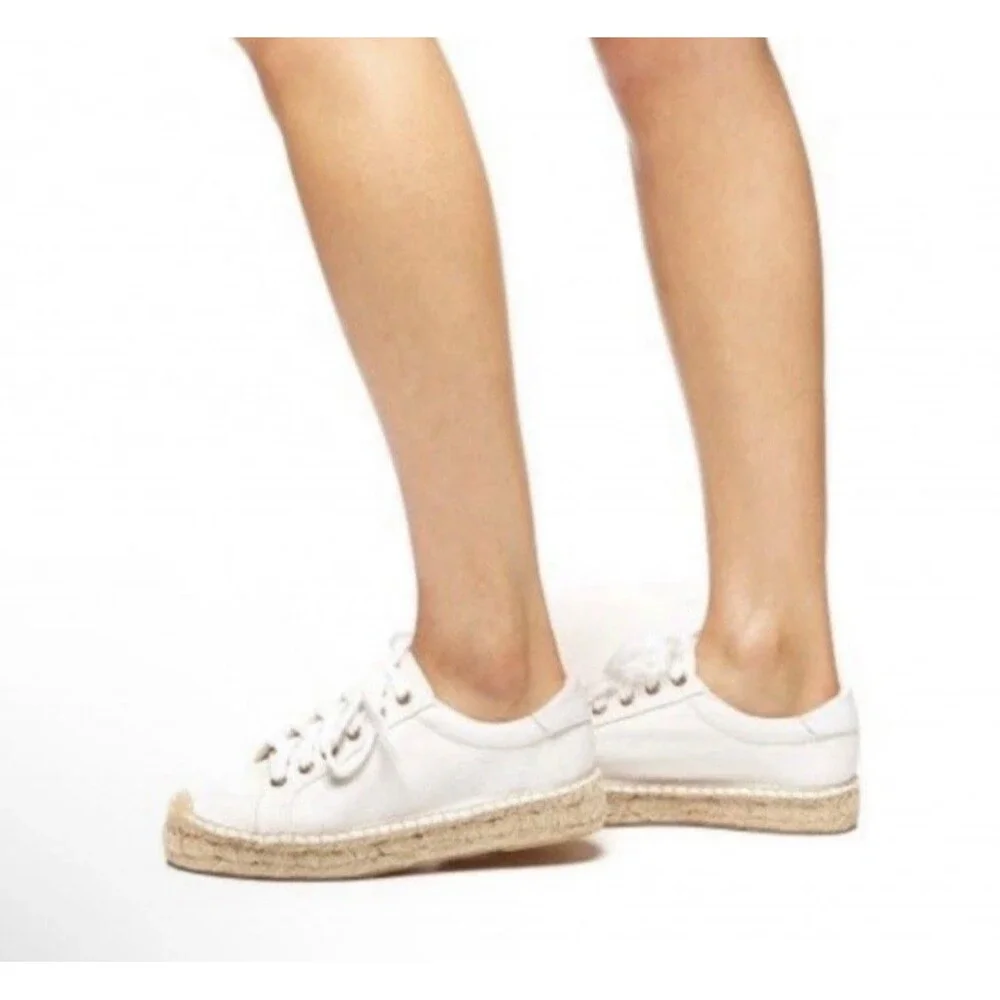 NIB Women J Crew Canvas Sneakerdrille White Sz 11 $118 MSRP