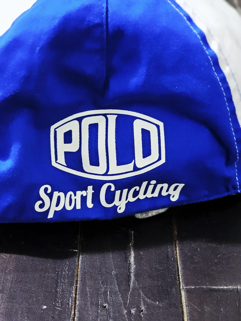 Ralph Lauren Blue & White Cycling Team Cap with 'Le Cyclisme' Visor