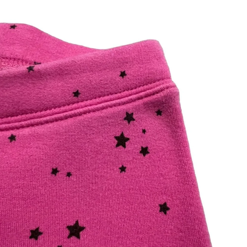 Baby Gap 4Y Pink Cozy Lined Star Leggings