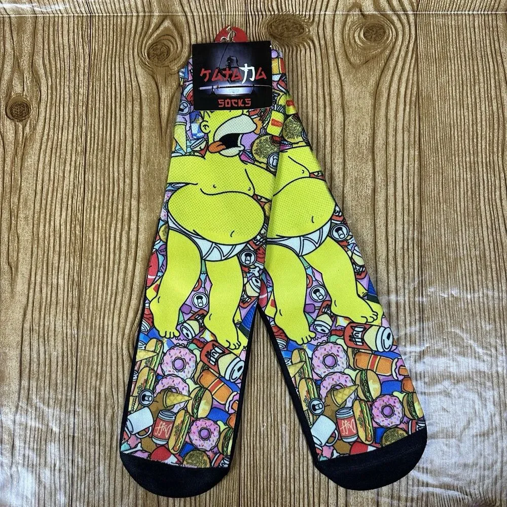 The Simpsons Crew Socks Homer Simpson One Size Midcalf‎ Unisex