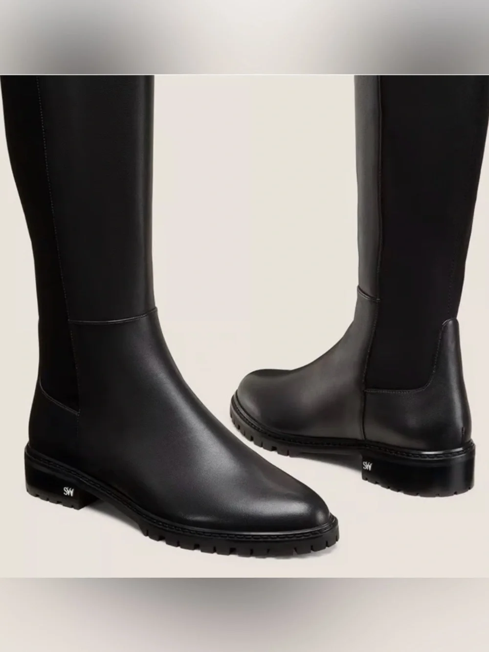 Stuart Weitzman Black Over-the-Knee Riding Boots