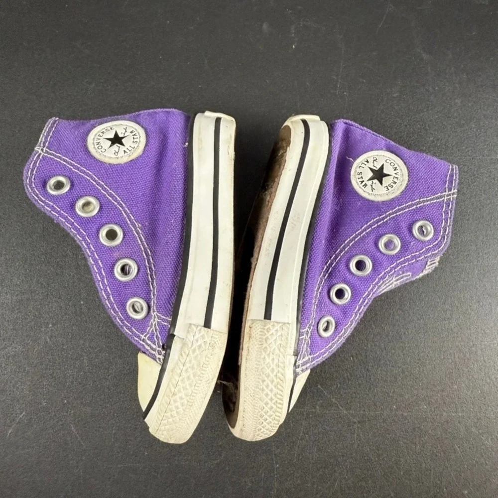 Converse All Star Purple Embroidered Monogrammed Toddler Shoes Size 4‎