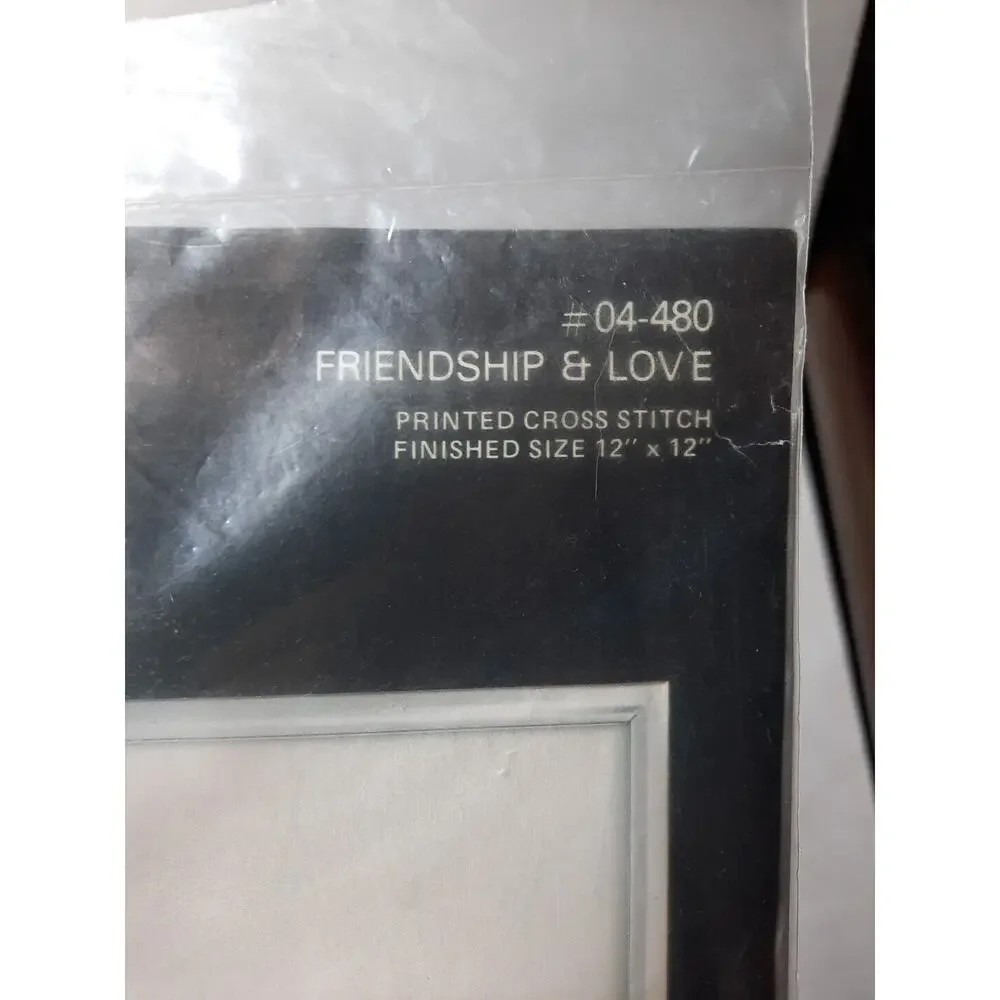 Janlynn Charmin Printed Cross Stitch Kit Friendship And Love 04 480 12x12