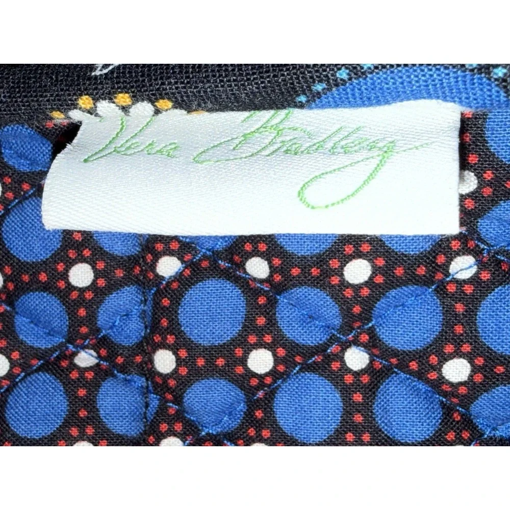 Vera Bradley Night Owl Toggle Tote Bag Retired Quilted Black Owl Floral Purse