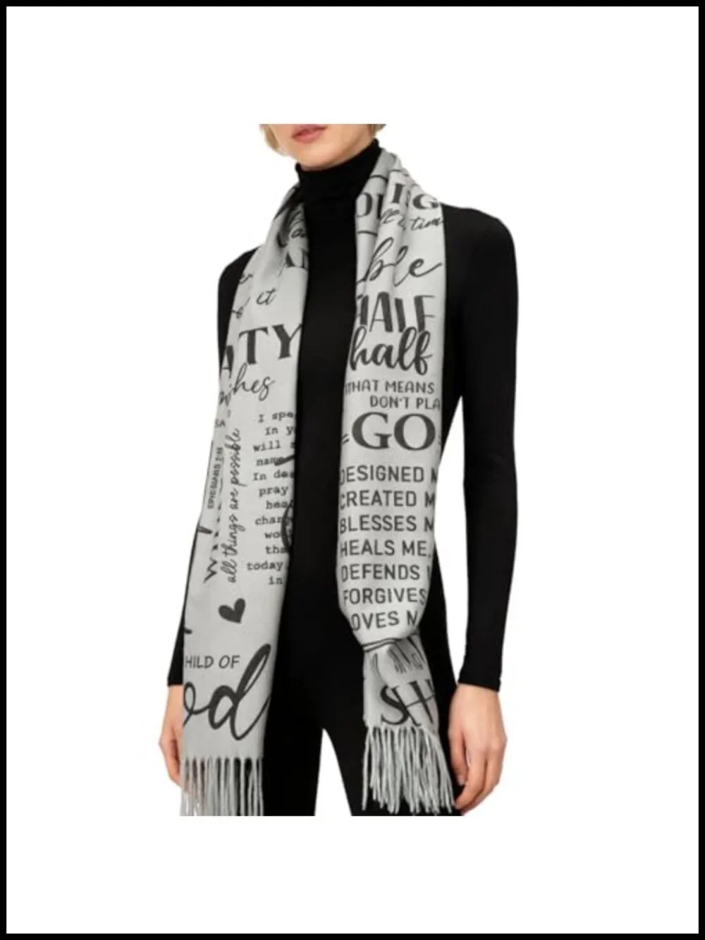 Pashmina Prayer Shawl Wrap for Women Religious Christian Gift