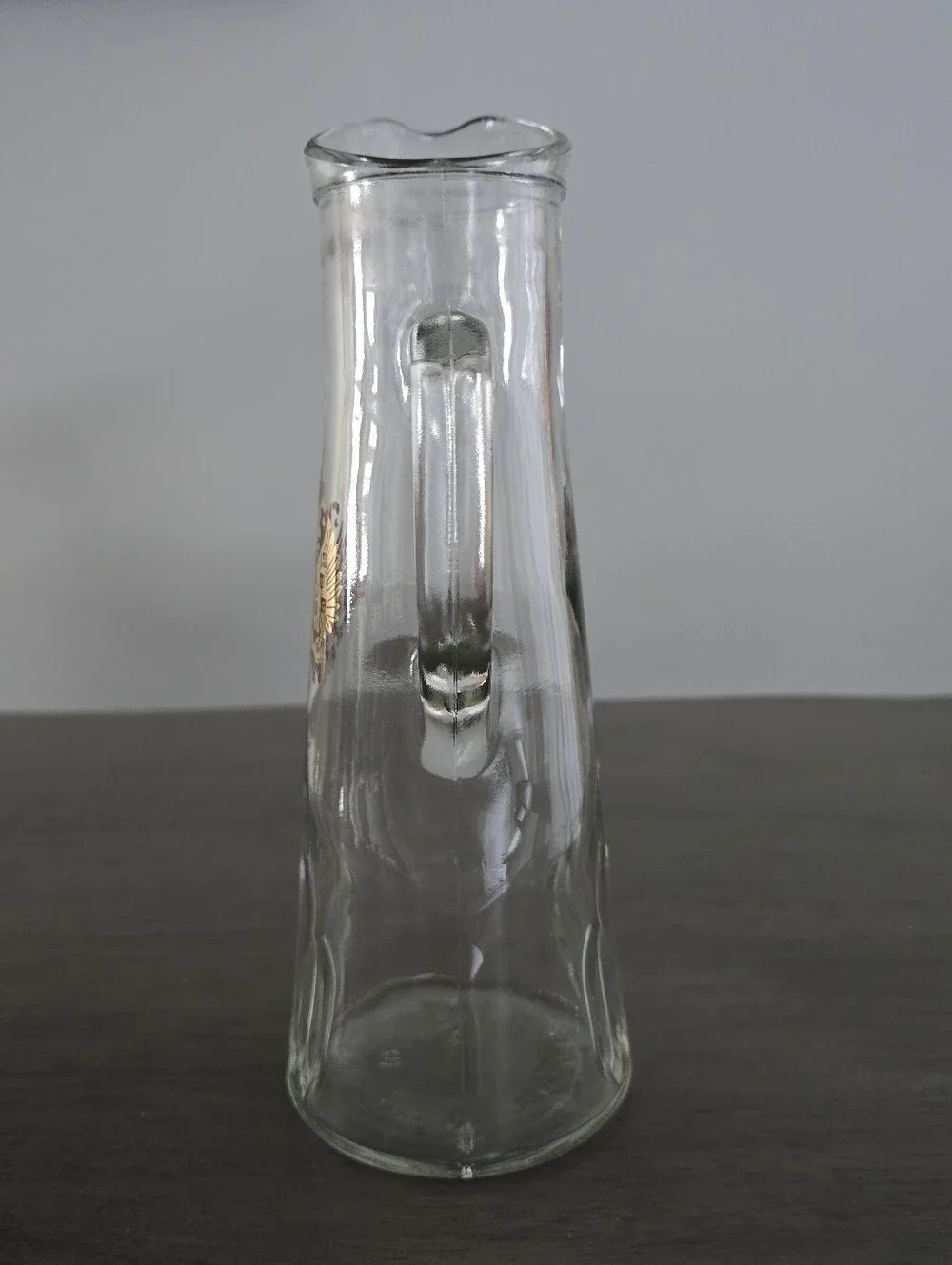 Vintage Owens Illinois Romanov Double Headed Eagle 28 oz Glass Decanter Pitcher