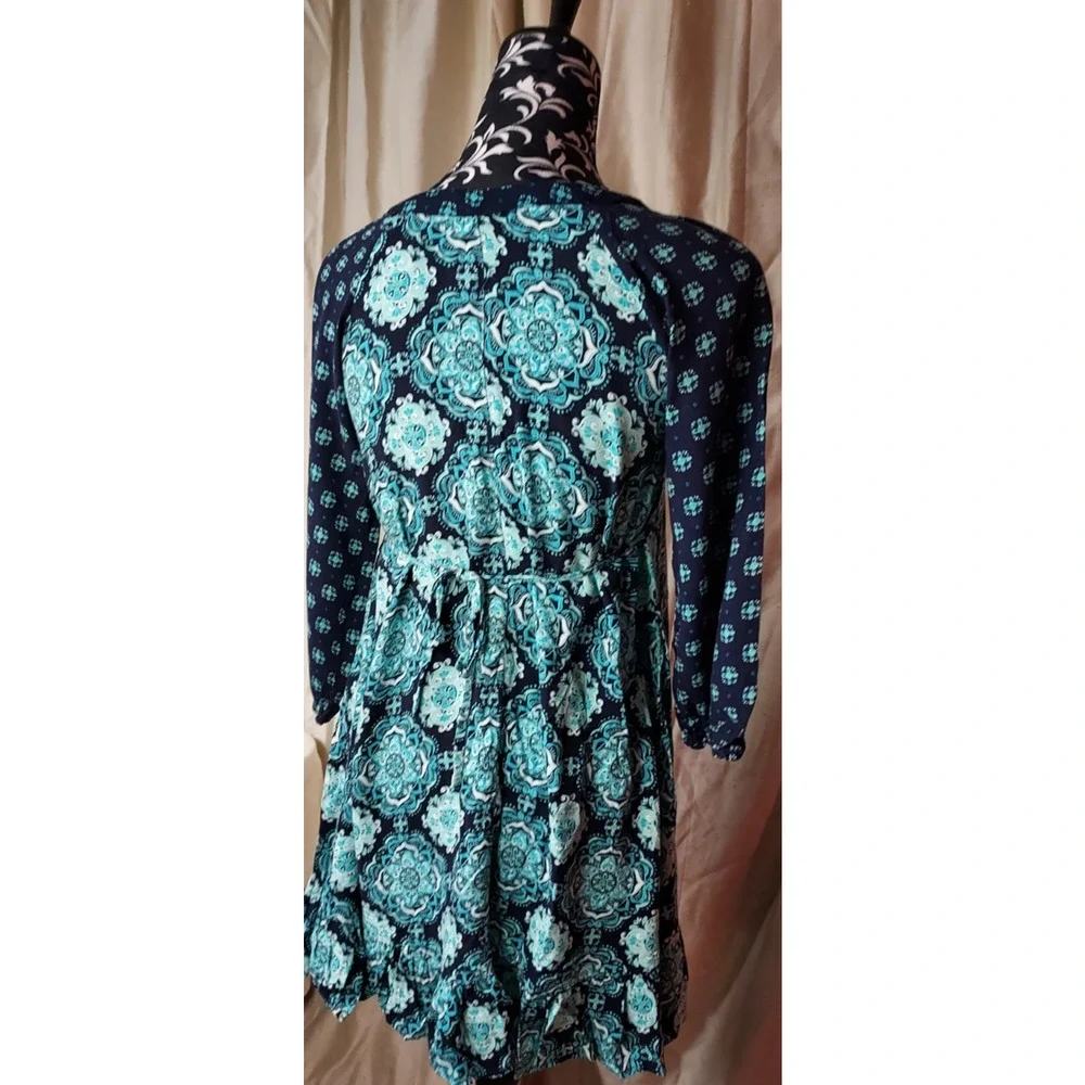 Justice Mini Boho Keyhole Dress/Top 3/4 inch Sleeves Juniors Size 16