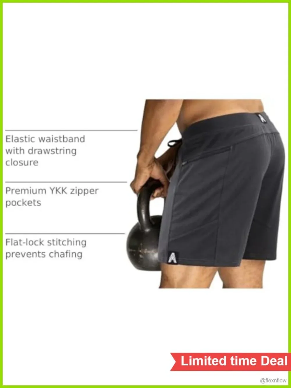 Men's Hyperflex Workout Shorts Gym Training with Pockets Athletic Running 7 inch
