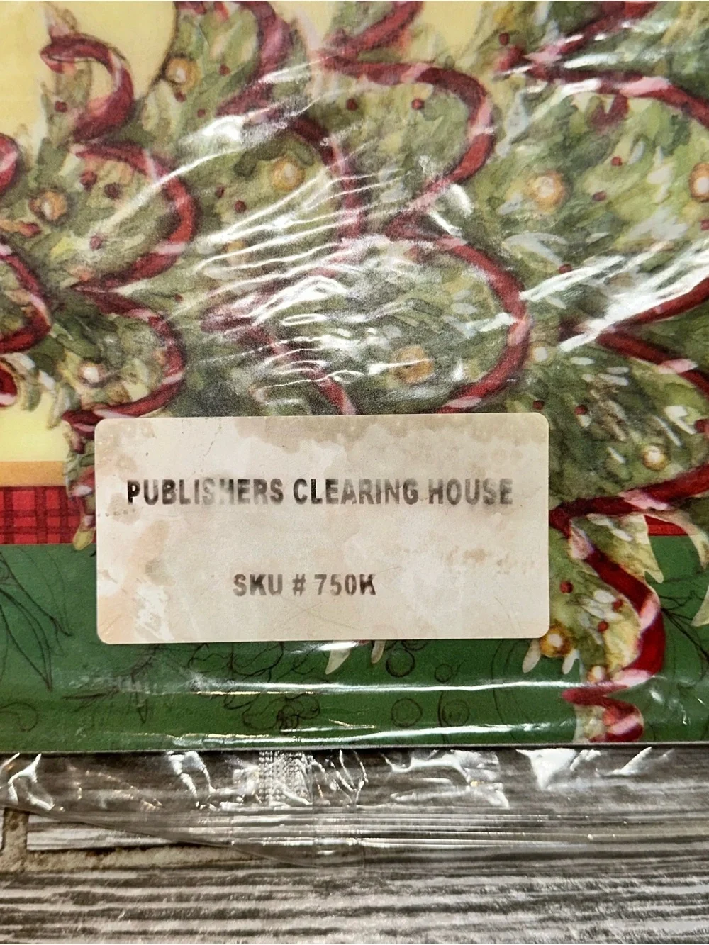 Vintage Publishers Clearing House Christmas Tree Placemat Retro Y2K Ephemera NOS