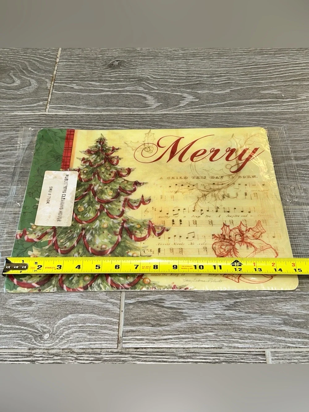 Vintage Publishers Clearing House Christmas Tree Placemat Retro Y2K Ephemera NOS