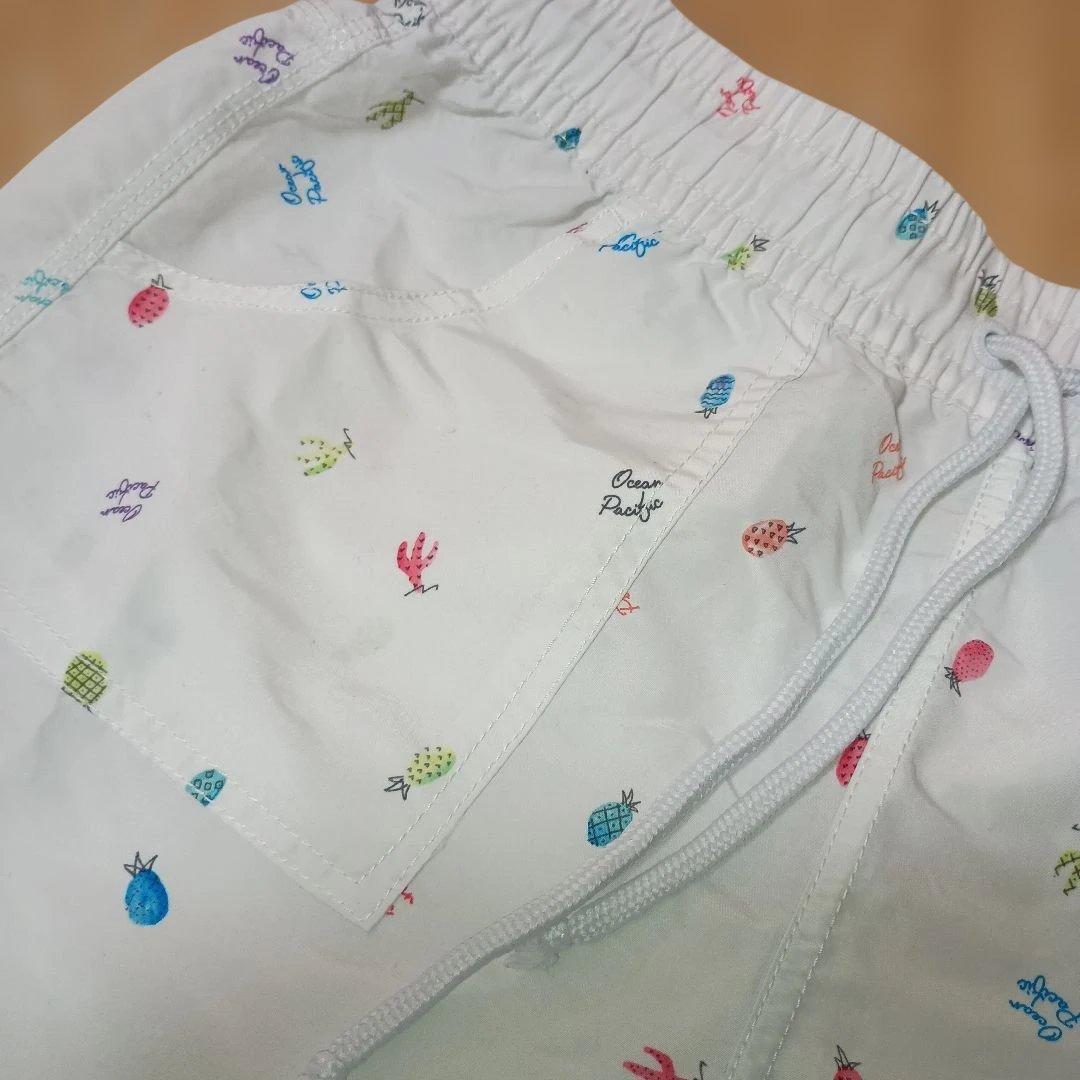 Ocean Pacific White Women's Swimsuit Shorts Fruit Print Summer M